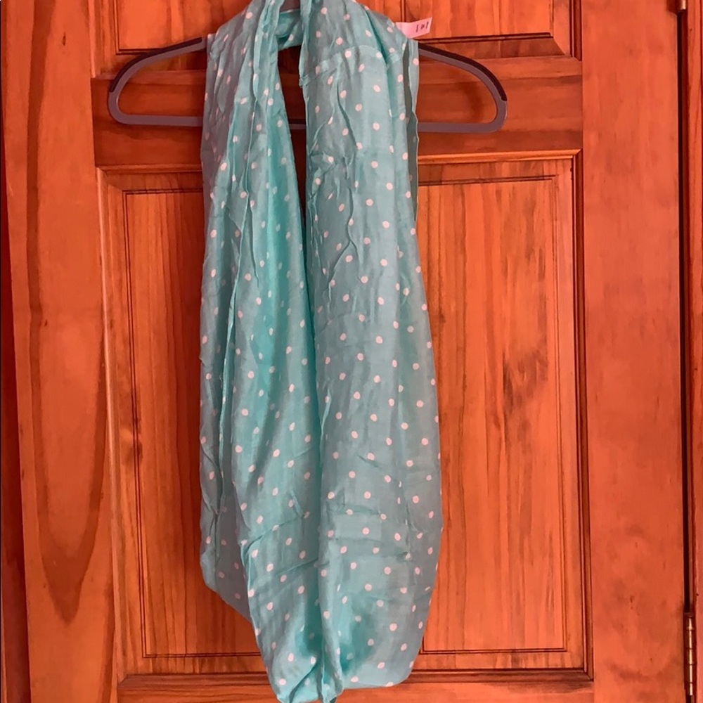 Mint Polka Dot Infinity Scarf